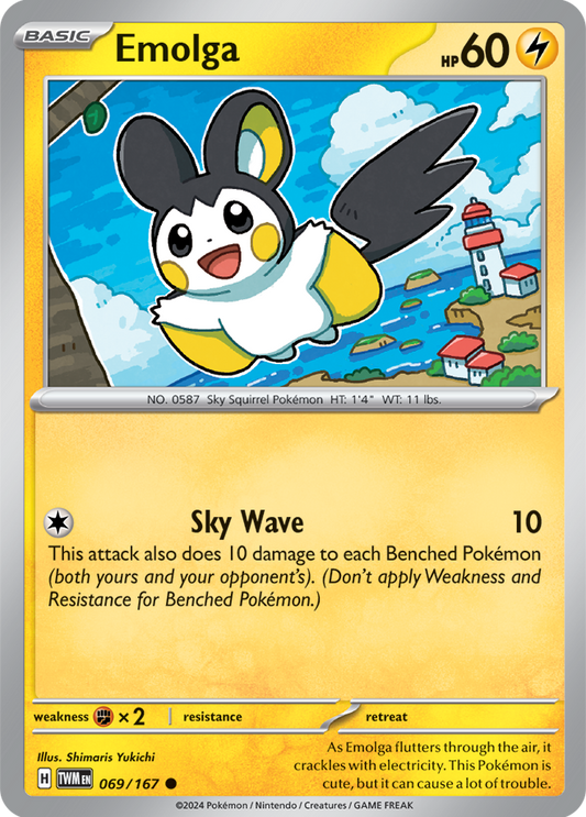 Emolga 069/167 (Scarlet & Violet: Twilight Masquerade) Common