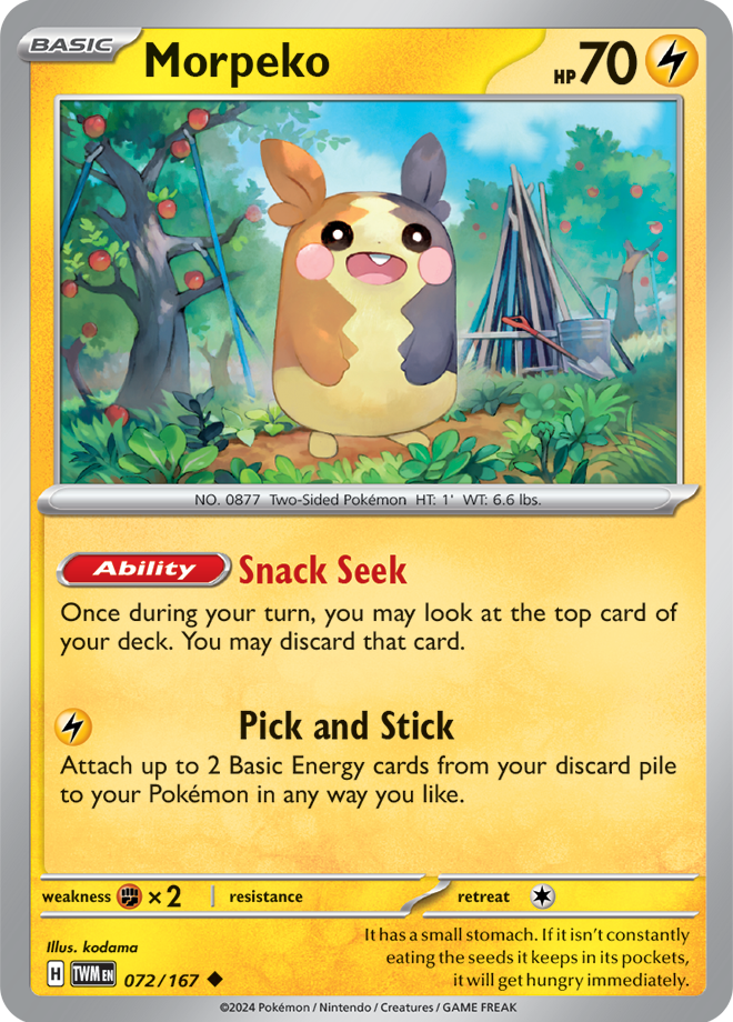 Morpeko 072/167 (Scarlet & Violet: Twilight Masquerade) Uncommon