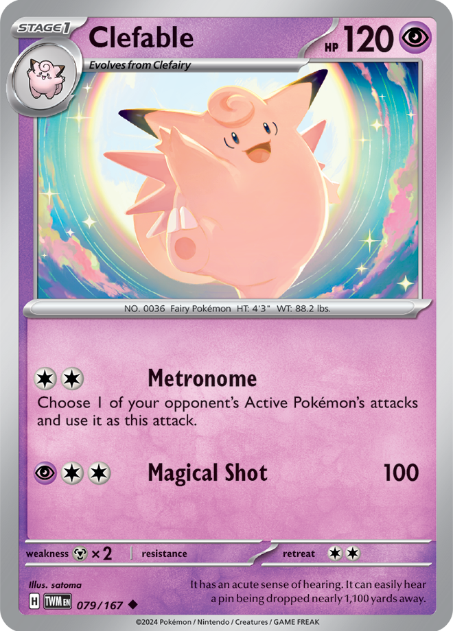 Clefable 079/167 (Scarlet & Violet: Twilight Masquerade) Uncommon