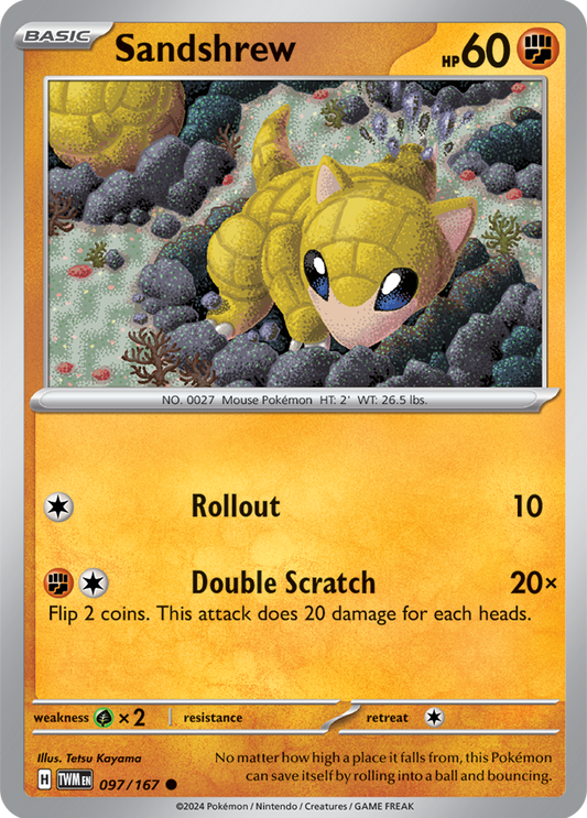 Sandshrew 097/167 (Scarlet & Violet: Twilight Masquerade) Common