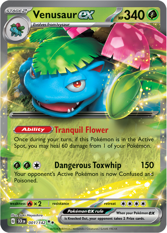 Venusaur EX - 001/142 (Scarlet & Violet: Stellar Crown) Double Rare