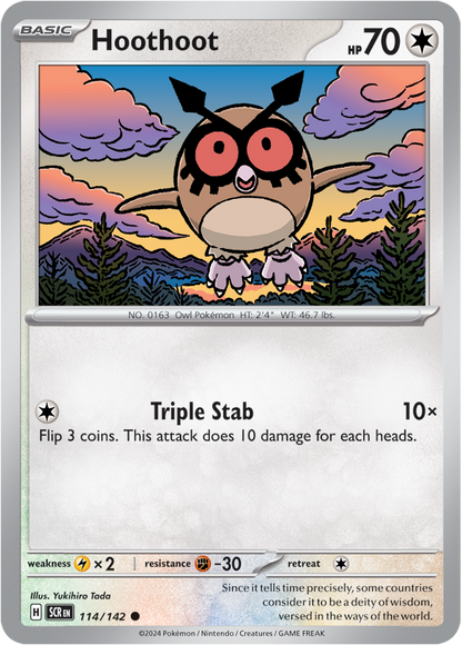 Hoothoot - 114/142 (Scarlet & Violet: Stellar Crown) Common