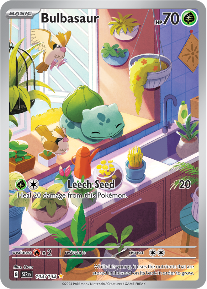 Bulbasaur - 143/142 (Scarlet & Violet: Stellar Crown) Illustration Rare