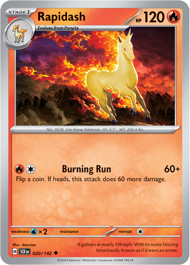 Rapidash - 020/142 (Scarlet & Violet: Stellar Crown) Uncommon