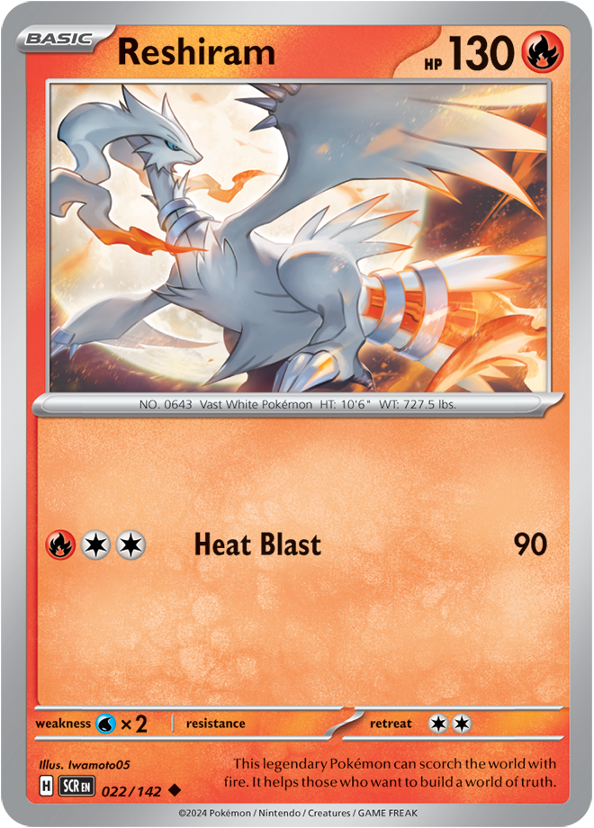 Reshiram - 021/142 (Scarlet & Violet: Stellar Crown) Uncommon