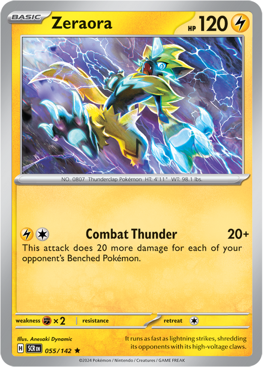 Zeraora - 055/142 (Scarlet & Violet: Stellar Crown) Rare Holo