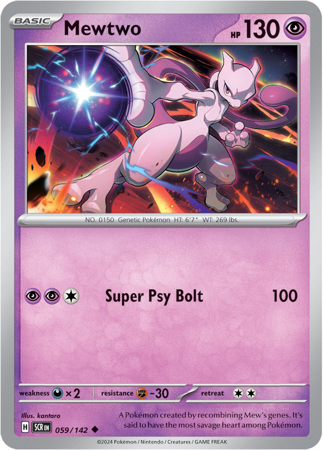 Mewtwo - 059/142 (Scarlet & Violet: Stellar Crown) Uncommon