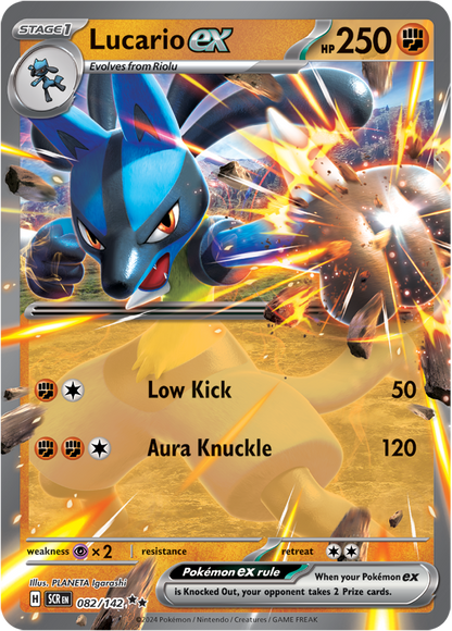 Lucario EX - 082/142 (Scarlet & Violet: Stellar Crown) Double Rare