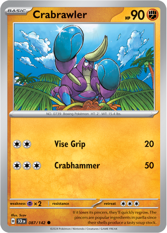 Crabrawler - 087/142 (Scarlet & Violet: Stellar Crown) Common