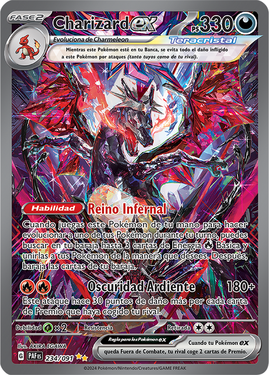 Charizard EX 234/091 (Scarlet & Violet: Paldean Fates) Special Illustration Rare (ESPAÑOL)