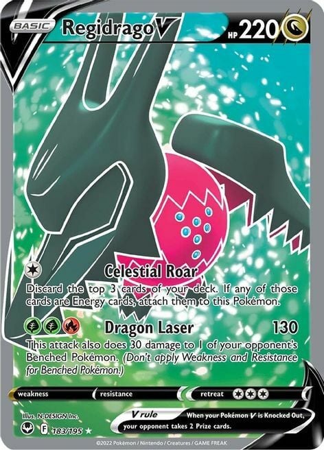 Regidrago V 135/195- Silver Tempest - Pokemon Full Art -